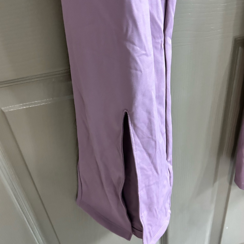Lavender Flared Pants with front slits - Picture 4 of 6